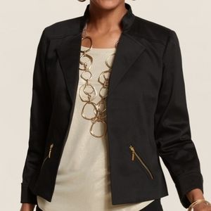 Chico's Moto Jacket, black, Size 2